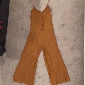 Free People brown jumpsuit.